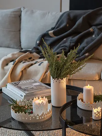 RAEDER | Weihnachts Wohndecke 150x200cm Magic Moments | grau
